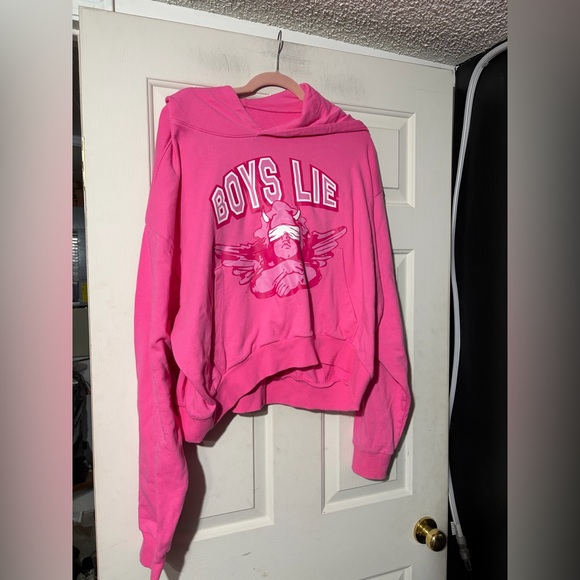 Boys lie hot pink hoodie - Picture 2 of 7